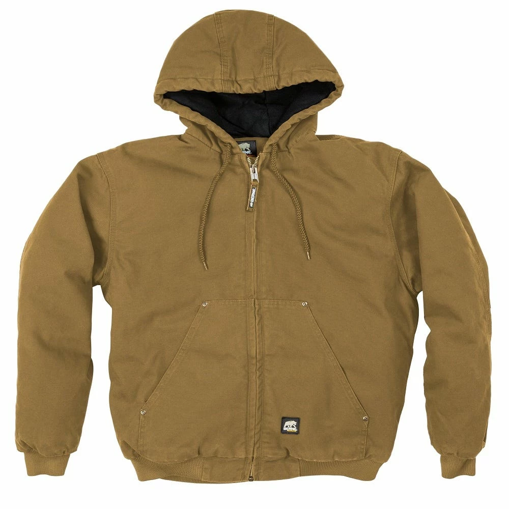 Lincoln Outfitters Men's Flex Washed Duck Sherpa Lined Hooded Jacket Brown - RLHJ317HKY - Jackets 1 Lincoln Outfitters Men's Flex Washed Duck Sherpa Lined Hooded Jacket Brown - RLHJ317HKY - Jackets