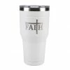 Lincoln Outfitters "Faith" 30 oz. Religious Tumbler, White - 89-646-0204 - Tumblers