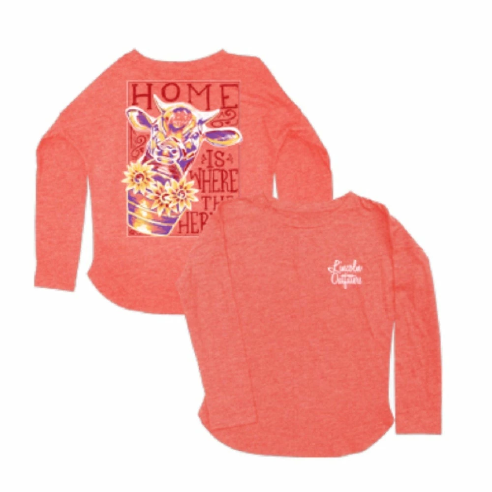 Lincoln Outfitters Girls' Home Is Where The Herd Is Long Sleeve T-Shirt Loyls-03 - Shirts 1 Lincoln Outfitters Girls' Home Is Where The Herd Is Long Sleeve T-Shirt Loyls-03 - Shirts