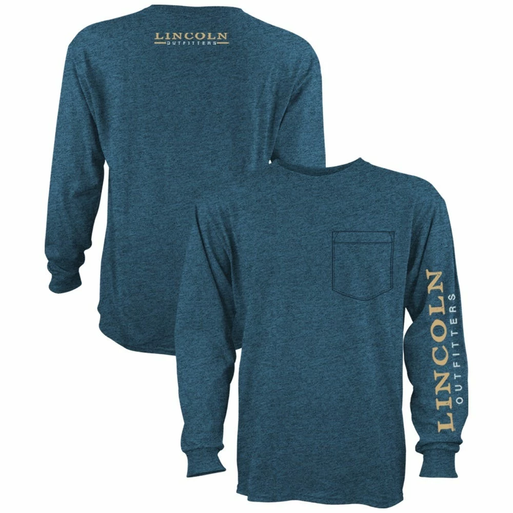 Lincoln Outfitters Men's Heavyweight Long Sleeve Pocket Graphic Tee Bluesteel Black Heather - LOLSPK-01-BSBH - Long Sleeve Shirts 1 Lincoln Outfitters Men's Heavyweight Long Sleeve Pocket Graphic Tee Bluesteel Black Heather - LOLSPK-01-BSBH - Long Sleeve Shirts