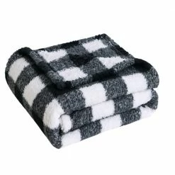 Lincoln Outfitters Black White Buffalo Check Sherpa 50 x 60 Throw - RK-SHERP-CLBF - Blankets & Bedspreads -Cheap Lincoln Outfitters Store 2483671c9e63dfdaceb4148aa9b8dbe18d587336 490930006 1