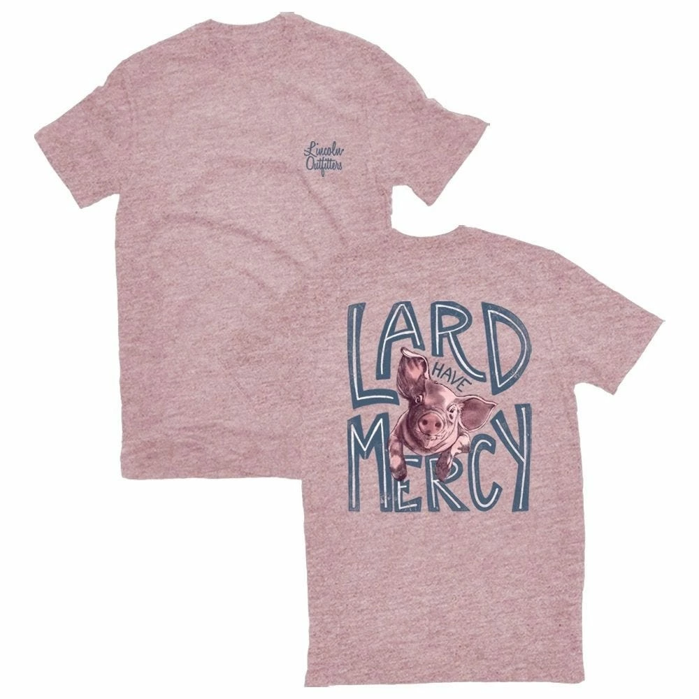 Lincoln Outfitters Ladies Lard Have Mercy Short Sleeve T-Shirt - LO-L212PKHTR - T-Shirts 1 Lincoln Outfitters Ladies Lard Have Mercy Short Sleeve T-Shirt - LO-L212PKHTR - T-Shirts