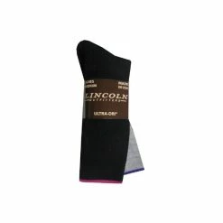 Lincoln Outfitters Ladies Ultra-Dri Everyday Boot Sock 2 Pack - Black and Grey / Size Medium L2/423-B/G-M - Socks Women's