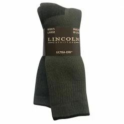 Lincoln Outfitters Men's Heavy Crew Sock 2 Pack Green - L2/72443-GR - Socks