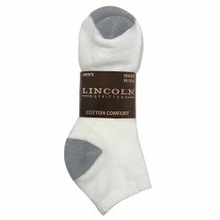 Lincoln Outfitters Men's Cotton No-Show Sock 3 Pack X-Large White - L3-950-W-XL - Socks
