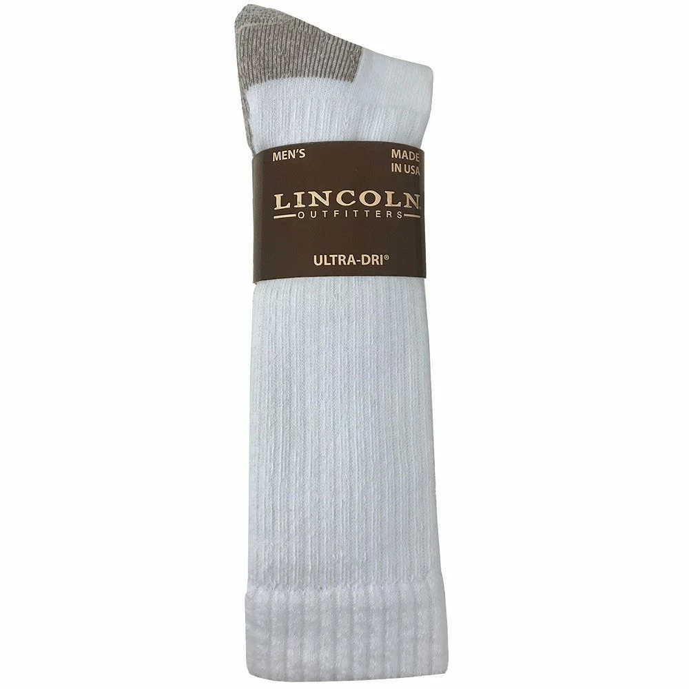 Lincoln Outfitters Men's Ultra-Dri Boot Sock 2 Pack White - L2/72299-W - Socks 1 Lincoln Outfitters Men's Ultra-Dri Boot Sock 2 Pack White - L2/72299-W - Socks