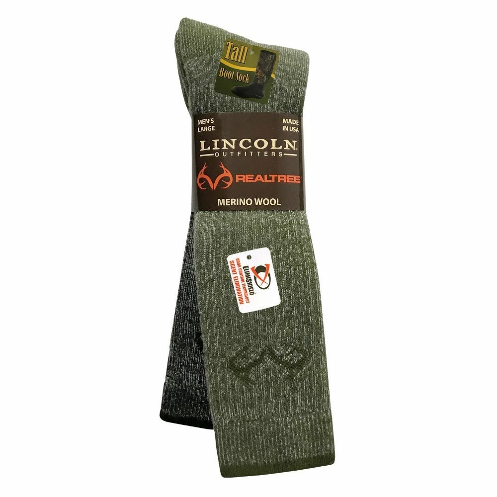 Lincoln Outfitters Men's Elimishield Merino Wool Blend Boot Sock 2 Pack Green - RT/L22002-GRN - Socks 1 Lincoln Outfitters Men's Elimishield Merino Wool Blend Boot Sock 2 Pack Green - RT/L22002-GRN - Socks