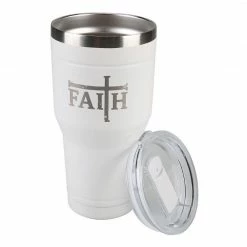 Lincoln Outfitters "Faith" 30 oz. Religious Tumbler, White - 89-646-0204 - Tumblers -Cheap Lincoln Outfitters Store 9951a2da24d1040339aee06052c63ce9917bc7dc 32631069 3