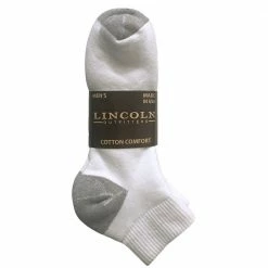 Lincoln Outfitters Men's Quarter Sock 3 Pack White - L3/941-W - Socks