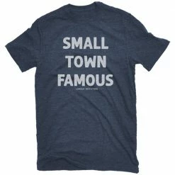 Lincoln Outfitters Men's Short Sleeve Small Town Famous T-Shirt Vintage Indigo Black Heather - LO-146-VIBH - T-Shirts