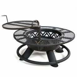 Lincoln Outfitters Steel Fire Pit with BBQ Grate - 90-165-0204 - Fire Pits & Heaters -Cheap Lincoln Outfitters Store ae5030a889cb6372bae6efd7b40882483b9a5ded 32150005 6