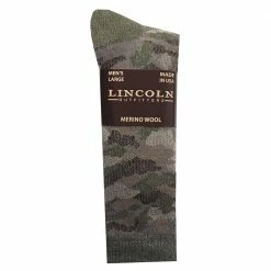 Lincoln Outfitters Men's Camo Merino Wool Sock Green - L9063-CGR - Socks