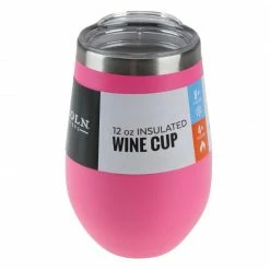 Lincoln Outfitters 12 Oz. Wine Cup Pink 87-966-0204 - Water Bottles & Hydration