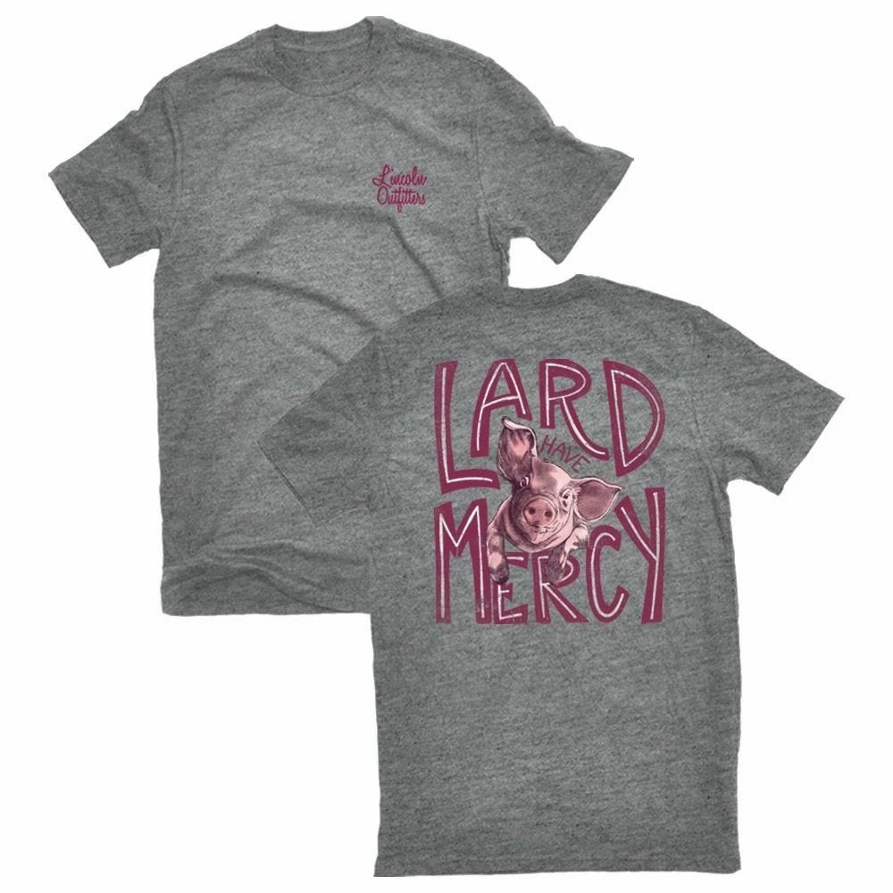 Lincoln Outfitters Ladies Lard Have Mercy Short Sleeve T-Shirt - LO-L212-GHR - T-Shirts 1 Lincoln Outfitters Ladies Lard Have Mercy Short Sleeve T-Shirt - LO-L212-GHR - T-Shirts