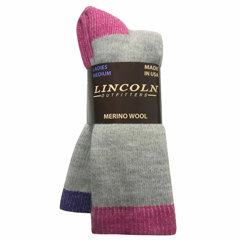 Lincoln Outfitters Women's Merino Wool Blend Boot Sock 2 Pack Grey - L2/704-FU-PU - Socks 1 Lincoln Outfitters Women's Merino Wool Blend Boot Sock 2 Pack Grey - L2/704-FU-PU - Socks