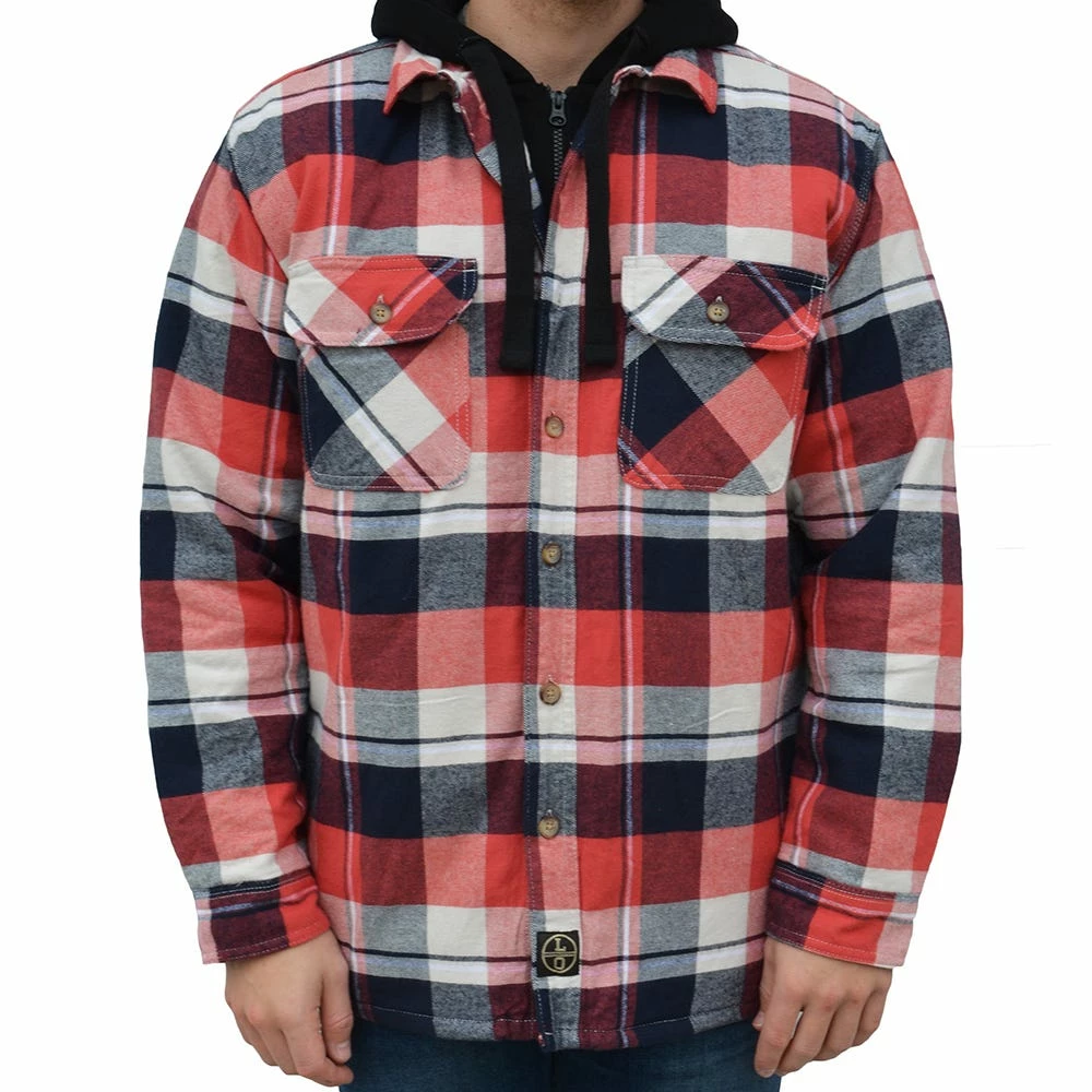 Lincoln Outfitters Men's Hooded Shirt Jacket Baked Apple - LOHJ-A0417B - Jackets 1 Lincoln Outfitters Men's Hooded Shirt Jacket Baked Apple - LOHJ-A0417B - Jackets