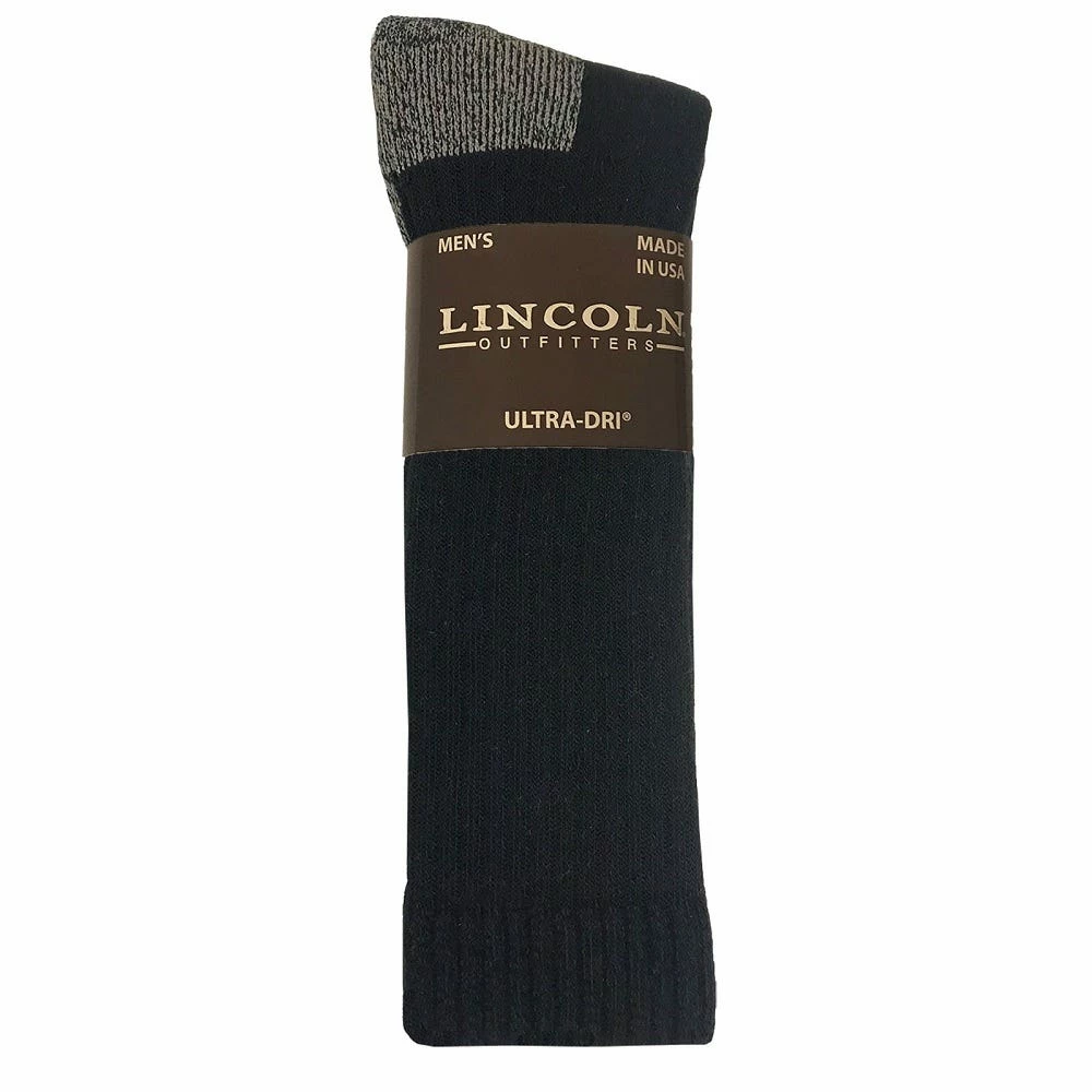 Lincoln Outfitters Men's Ultra-Dri Boot Sock 2 Pack Black - L2/72299-BL - Socks 1 Lincoln Outfitters Men's Ultra-Dri Boot Sock 2 Pack Black - L2/72299-BL - Socks